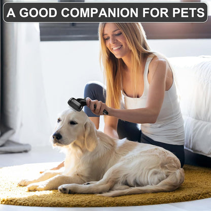 Self Cleaning Slicker Brush for Dog and Cat Shedding, Black