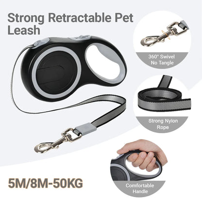 Retractable Big Dog Leash for Small Large Dogs 5M 8M Automatic Adjustable Pet Extendable Strap Yorkie Puppy Lead Rope Supplies