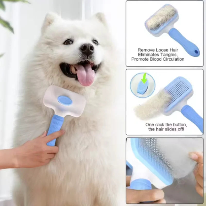 Dog Hair Remover Brush Cat Dog Hair Grooming and Care Comb for Long Hair Dog Pet Removes Hairs Cleaning Bath Brush Dog Supplies