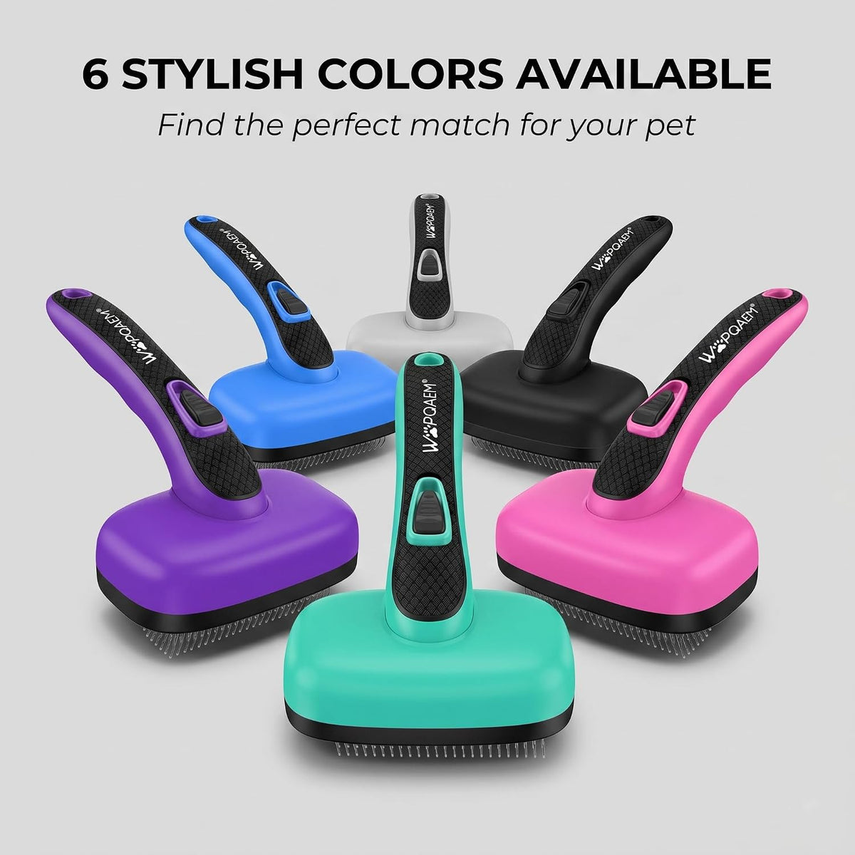 Self Cleaning Slicker Brush for Dog and Cat Shedding, Black